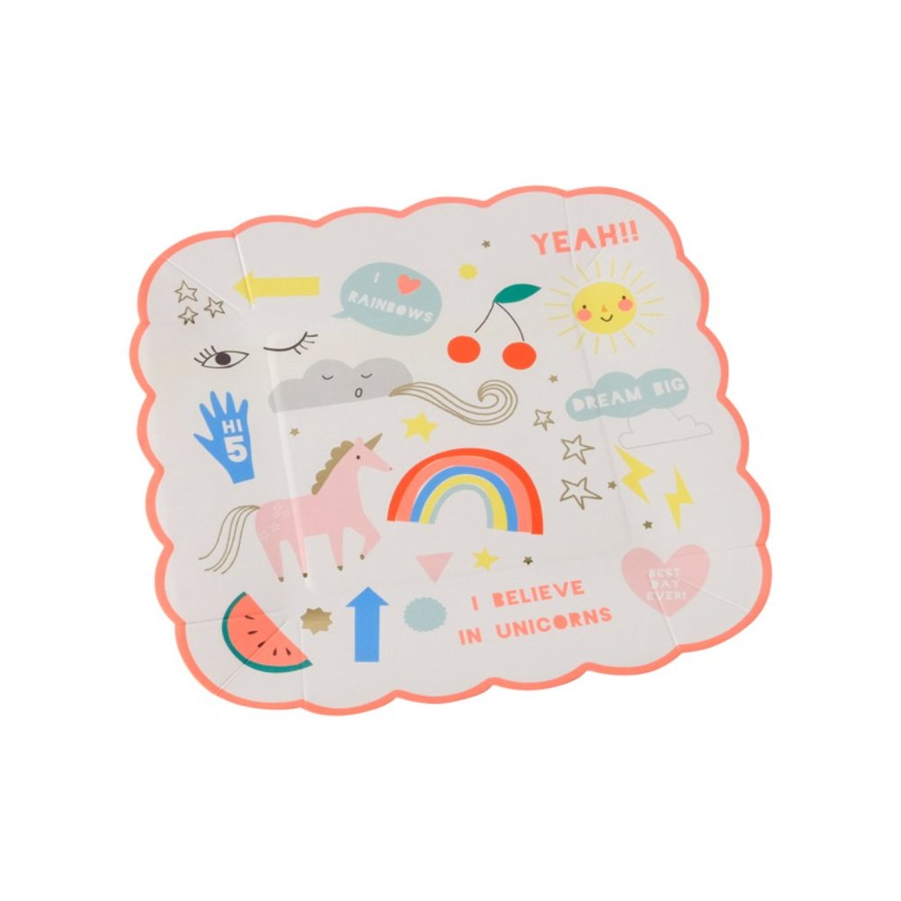 8 Rainbow & Unicorn Small Plate